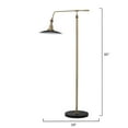 thumbnail image 3 of J&D Designs 65" Modern Metal Floor Lamp with On/Off Floor Switch in Brass, 3 of 5