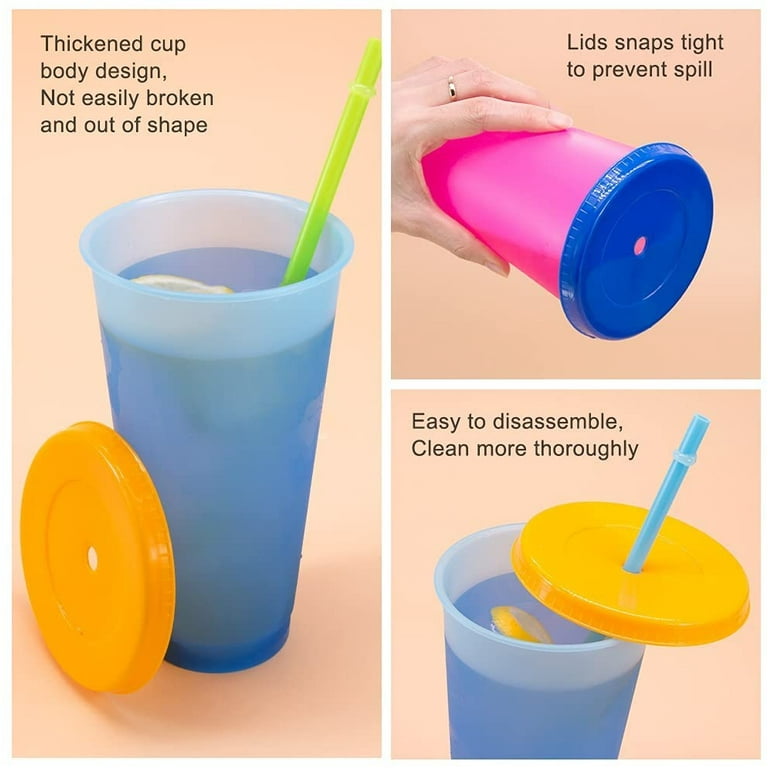 Thickened Coffee Cup Glass Mug Cups with Lids and Straws Leak-proof Cup For  Soda Iced Coffee Milk Bubble Tea Water - AliExpress