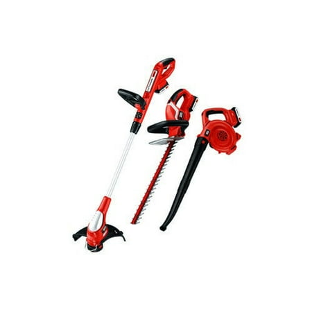 Black & Decker LC3K220 20V MAX Cordless Lithium-Ion Grass Trimmer, Sweeper and Hedge Trimmer Combo Kit