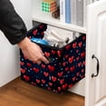 thumbnail image 5 of Electrocardiogram Foldable Storage Bins with Handle, 10.8"x10.5"x10.6", Large Capacity Cube Organizer Storage Baskets Bin, 5 of 6