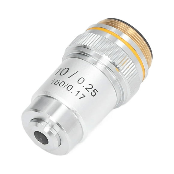 Objectif Achromatique, Lentille de Microscope 10/0,25 10X 20,2 Mm Interface Taille Standard de Fabrication Fine avec Dispositif de Protection à Ressort pour Microscopes Biologiques
