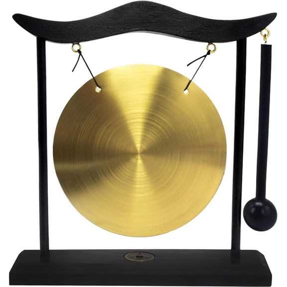 Zen Art Brass Feng Shui Desktop Gong (H1302)