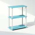 thumbnail image 3 of Furinno Turn-N-Tube Adult Living Room 3-Tiers Composite Wood Dimensions: 23W x 11D x 30H Shelf Unit, holds up to 45 lb Capacity, Light Blue & White, 3 of 6