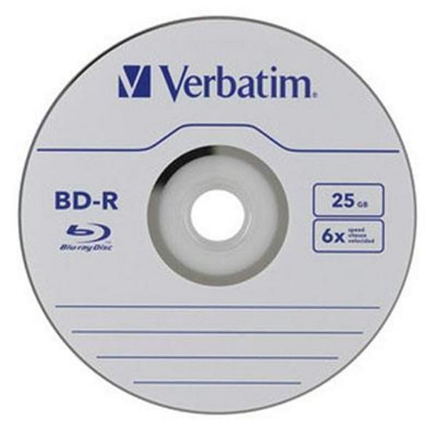 Verbatim BD-R (25 GB) (16x) With Branded Surface (Pk=50/Spindle) -  Walmart.com