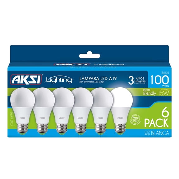 Aksi Foco LED 6Pack Eco 15W Luz Blanca