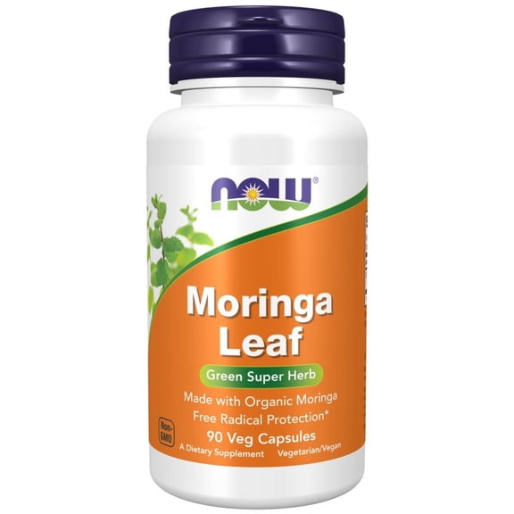 NOW Foods - Moringa Leaf Green Super Herb 800 mg. - 90 Veg Capsules