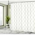 thumbnail image 5 of Ambesonne Trellis Shower Curtain, Dots and Floral Elements, 69"Wx84"L, Dusk and White, 5 of 5