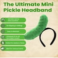 thumbnail image 2 of Adult Fun Mini Pickle Hat Cucumber Headband Novelty Food Hat Vendor Costume, 2 of 6