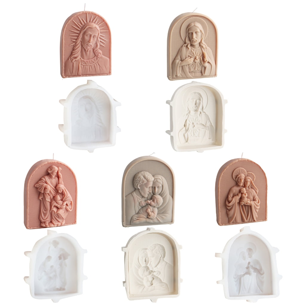 WINDLAND Embossed Candle Crafting Mold Gypsum Ornament Mould Home Decoration Molds Handmade Jewelry for Aromatherapy Enthusiasts