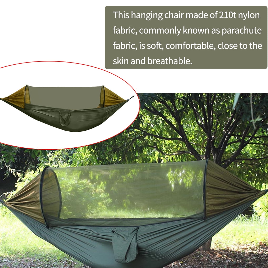 Hammocks 280 Camping Hammock Hammock with Mosquito Net Rain Cover Net Sunshade Mosquito Proof Quick Opening Hanging Chair for Outdoor Campers