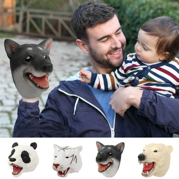 ABPWLY Toys Hand Puppets Realistic Soft Rubber T Rex Animal Toy for Role Play Story Telling Kids Gift Christmas