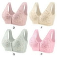 thumbnail image 1 of Xmarks Front Closure Bras for Women No Underwire Padded - Comfortable Push Up Simple Brassiere,Cotton Wirefree Bra, Everyday Bra(4-Packs), 1 of 7