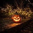 thumbnail image 5 of Tryvkinvive Skull Light Up Pumpkin Decor,Halloween Jack O Lantern LED Lamp,Tabletop Ornament Halloween Decoration for Indoor Home,Haunted House & Party Decor, 5 of 8