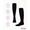 thumbnail image 6 of MeMoi  Multi Stone Knee-High Socks - Girls - Female, 8, Black, 6 of 7