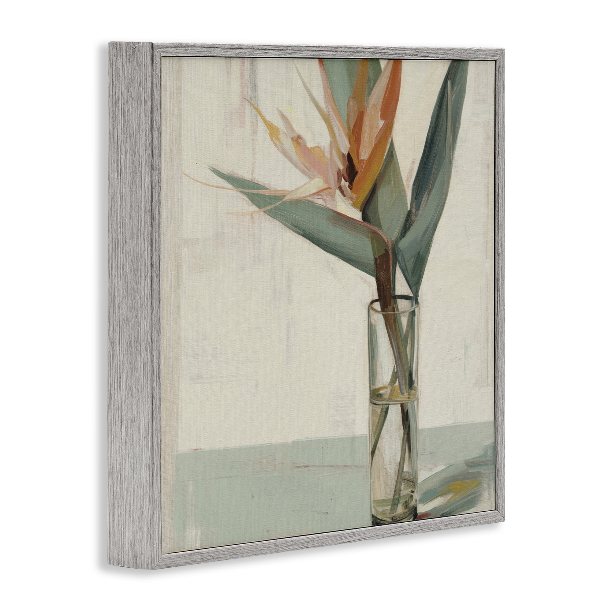 Stupell Industries Exotic Island Bloom Gray Framed Giclee Art, design by Svetlana Aleynikova