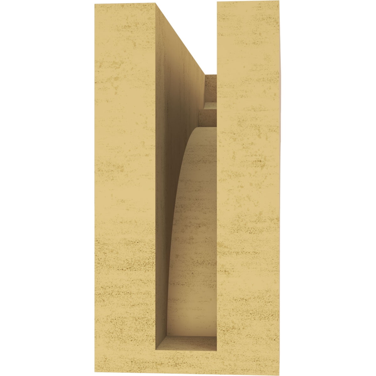 3"W x 9"D x 6"H Classic Yorktown Rough Cedar Woodgrain TimberThane Corbel, Primed Tan