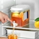 thumbnail image 4 of Dispensador de agua fría de 3,5L para nevera – Garrafa de agua con hielo de plástico con grifo, resistente a fugas, jarra portátil para té en frío, blanca, fácil de limpiar, duradera, 25x18x11cm, 4 of 6