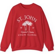 St. John Virgin Islands Sweatshirt, US Virgin Islands Saint John Crewneck Pullover, Unisex, St John Gift Souvenir
