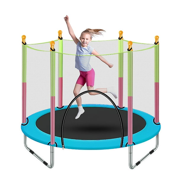 Kids Trampoline with Safe Enclosure Net Trampoline Round Jumping Table 441 LB Capacity for Kids Sping Pad Combo Bounding Bed Trampoline Fitness Equipment Walmart