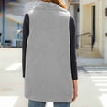 thumbnail image 6 of TrendVibe365 Women's Fleece Jackets & Coats Tank Jacket No Hood Solid Warm Coats Tunic Thermal Outwear Fuzzy Sleeveless Winter Clothes Collar Jacket 2023 Soft Comfy Top Gray, 6 of 8