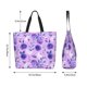 thumbnail image 5 of Fotbe Violet Bolsa Tote Estética de Lona con Estampado para Mujer - Bolsa Reutilizable de Hombro Casual para Vacaciones, Compras, Trabajo y Gimnasio, 5 of 8