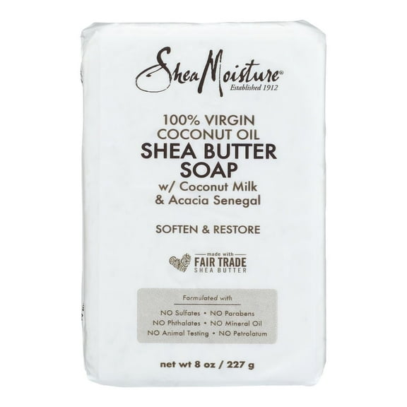 SheaMoisture 100% Virgin Coconut Oil Shea Butter Soap 8 oz