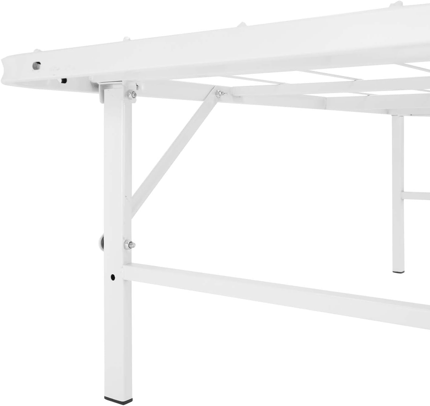 IdealBase 14" Foldable Queen Bed Frame – Heavy Duty Metal Platform, Box Spring Replacement