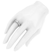 Sterling Silver Full Side Stones Twisted Vine Simulated 1.0 CT Diamond Engagement Ring Promise Bridal Ring (3.5)