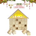 thumbnail image 1 of Calendario de Adviento de Navidad de madera, luces LED de casa, cuenta regresiva de 24 días, almacenamiento, organización, figuritas, habitación, decoración del hogar, 2024, 1 of 4