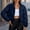 Dark Blue, variant on Women's Heavyweight Jacket - Zipper Solid Puffer