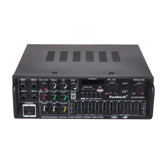 2 Channel Amplifier HIFI Amplificador High Performance Player Subwoofer Amplifier USB SD Power ,Easy to Operate