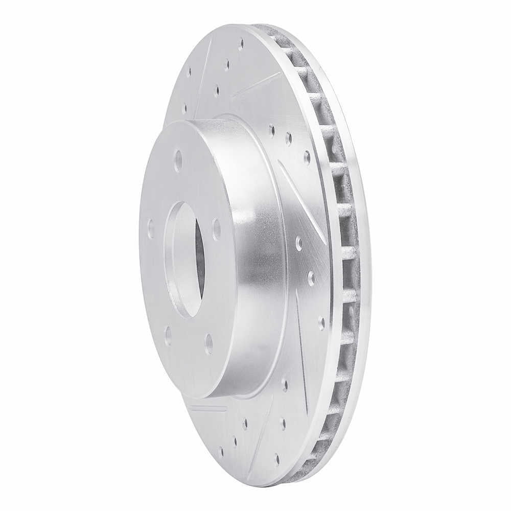 Dynamic Friction Company 631-52004L DFC Brake Rotor - Drilled And Slotted - Silver