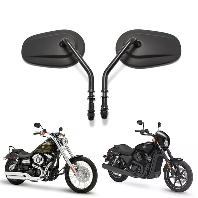 Espejos laterales de moto Devilmotor Black Matte para Harley
