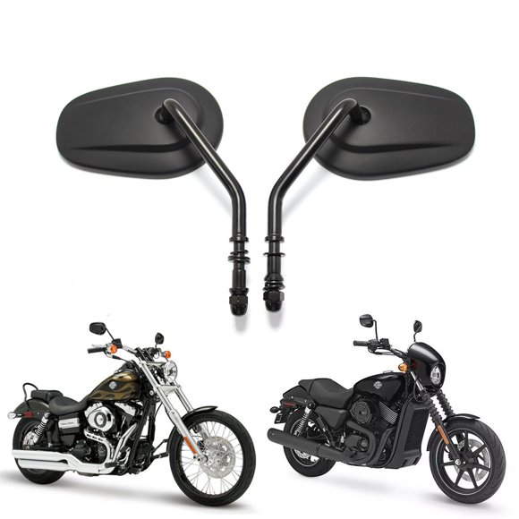 Espejos laterales de moto Devilmotor Black Matte para Harley