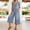 Light Blue, variant on Women's Denim Jumpsuits With Tie Front Cutout And Puff Sleeves Featuring Wide Leg Silhouette And Side Pockets Blue M