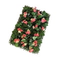 thumbnail image 4 of Panel de pared de césped artificial con flores Panel de pared de flores Planta artificial para Rojo champán, 4 of 9