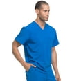 thumbnail image 5 of Dickies EDS Essentials Scrubs Top for Men V-Neck Plus Size DK635, 6XL, Royal, 5 of 8