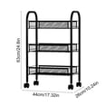 thumbnail image 3 of Organizadores de armario y almacenamiento, carrito de almacenamiento rodante de 3 niveles, organizador de baño, carrito de lavandería, estantería móvil, multiusos para cocina, baño, espacios estrechos, 3 of 6