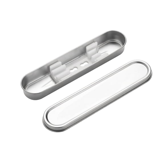 Stainless Steel Cutlery Box, Portable Silverware Storage Container for Travel, Spoon and Chopstick Holder for Lunch Bags 9x2 Inch