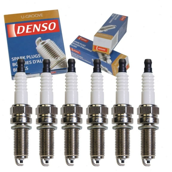 6 pc DENSO Standard U-Groove Spark Plugs compatible with Jeep Grand Cherokee 3.6L V6 2015-2016
