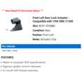 thumbnail image 2 of Front Left Door Lock Actuator - Compatible with 1996 GMC C1500, 2 of 2