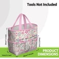 thumbnail image 3 of Garden Tool Bag,Pioneer Flower Floral Print Pattern Garden Tool Organizer,Garden Gifts,Waterproof Multi-Pocket Garden Tool Storage 11.8x5.5x11.4 Inch(Tools NOT Included), 3 of 6