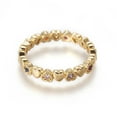 thumbnail image 1 of Cubic Zirconia Rings with Brass Findings Heart Real 18K Gold Plated US Size 7 1/4(17.5mm), 1 of 2
