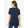 thumbnail image 2 of Woman Within Plus Size Perfect Short-Sleeve V-Neck Tee (Petite Available), 2 of 6