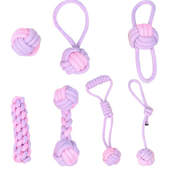 Pet Supplies Toy Bite-resistant Cotton Rope Molar Tooth Cleaning Rope Ball Toy SetYOUYOU