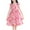 Hot Pink1559, variant on MEZZALL Children Casual Floral Dress Beach Dresses O-Neck A-line 3-12years Old Breathable Toddler Wear