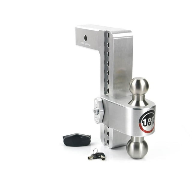 Weigh Safe Support à Bille d'Attelage de Remorque LTB10-2.5 à 180 Degrés; Convient au Récepteur de 2-1/2 Po; Poids Brut de Remorque 18500; Rotation; Réglable; Escamotable; Retombée de 10 Po/montée de 11 Po