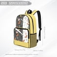 thumbnail image 7 of COEQINE Clear Backpack for School Multi-Pocket Bookbag PVC Polyester See Through Book Bag with Padded Shoulder Straps, Heavy Duty Work Bag Transparent Daypack, Dachshund Floral Yellow, 7 of 7