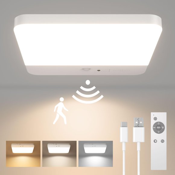 Luz de techo con sensor de movimiento FULEN LED recargable sin cables