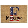 thumbnail image 2 of 4th of July Front Door Mat Patriotic Doormat Entryway Rug Welcome Independence Day Doormat Patriotic Decor Welcome Outdoor Mat Brown, 2 of 3